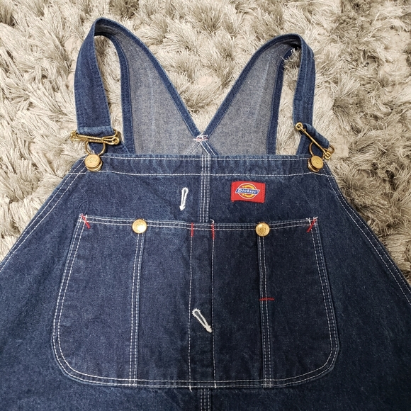 Dickies Blue Jean Denim Overalls 46 X 32 - Picture 4 of 10
